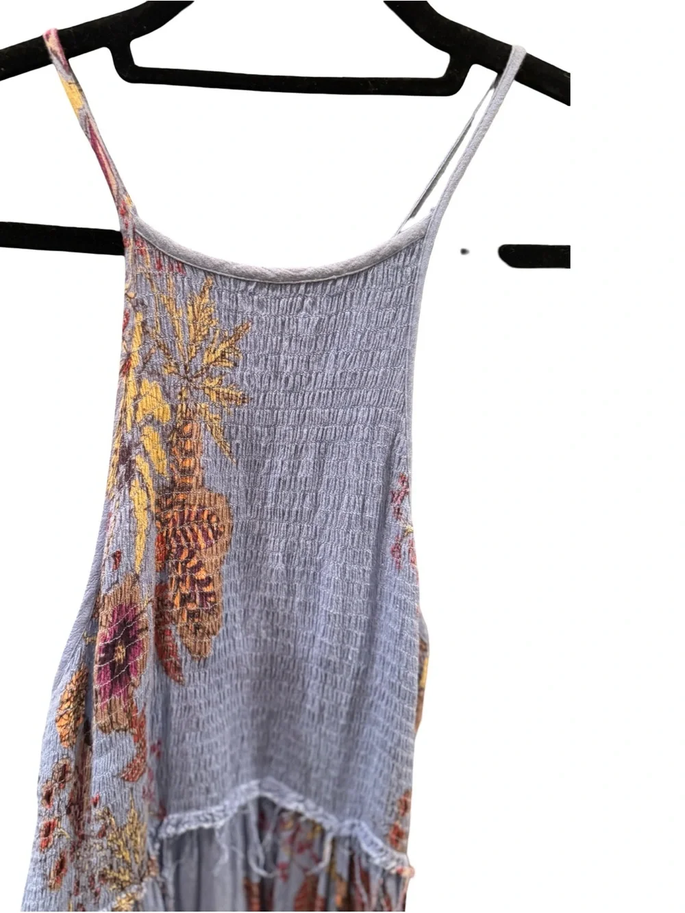 Free People Seasons in the Sun vintage Lavender Floral High-Low Midi Dress